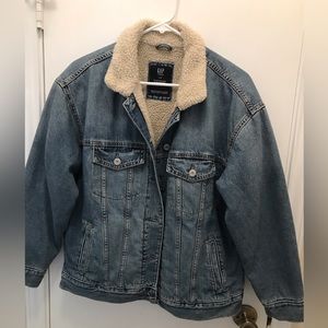 Gap Teen Denim Sherpa Jacket 14-16